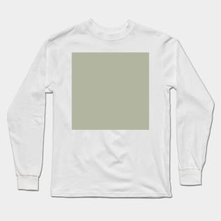 Solid Linen Sage Long Sleeve T-Shirt